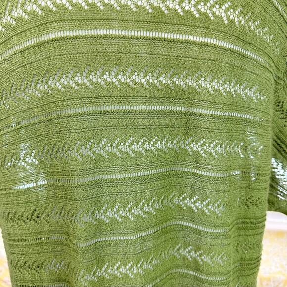 Lane Bryant Olive Green Ruffled Trim Open Front Cardigan Sweater 18/20W - Picture 5 of 7